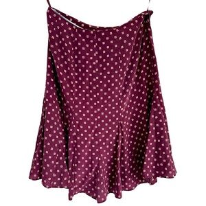 Vintage GAP Silk Flared Mini Skirt in Wine Size 0
Fairycore Preppy Academia